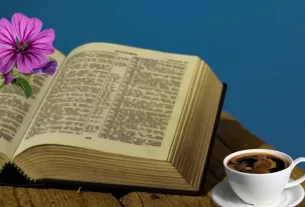 uma Bíblia indicando versículos´para memorizar.