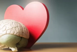 Inteligência emocional representada por uma imagem com um coração e um cérebro